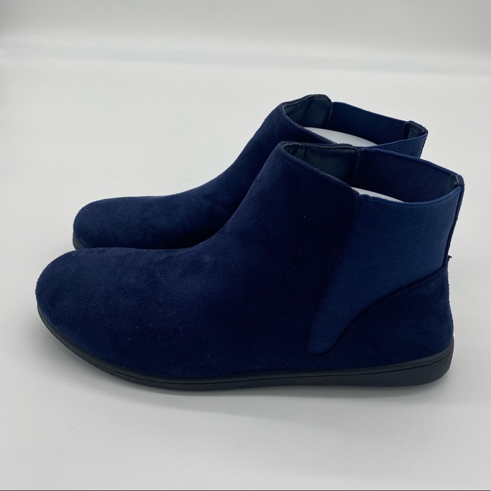 Rouge! Blue Faux Suede Booties
